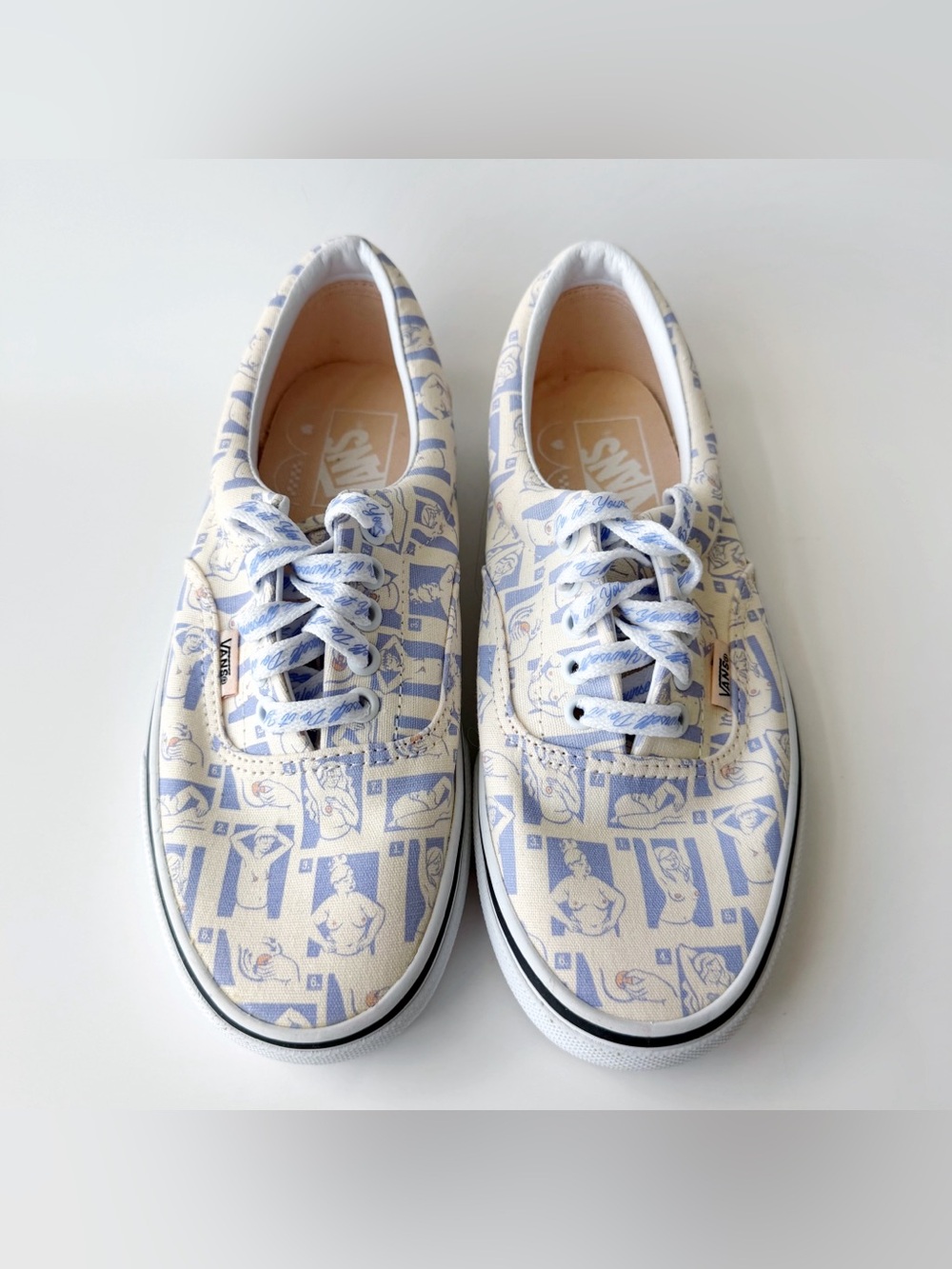 Vans x CoppaFeel Brest Cancer Awareness Shoes DIY Womens Size 8 White Lavender